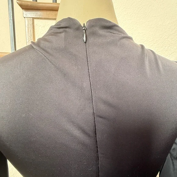 OH POLLY Black Cut Out Maxi Dress US 6 Sexy Bodycon Long Sleeve Evening Party - Picture 10 of 10